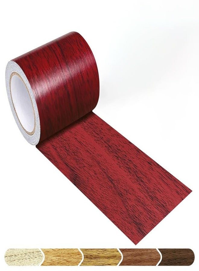 ONE2ONE ENTERPRISES ورق جدران خشبي بلون الكرز الأحمر من ONE2ONE ENTERPRISES، ورق لاصق خشبي سهل التقشير واللصق، مناسب لأسطح العمل، وحواف الجدران، وملصقات زوايا الجدران، وديكورات الجدران، مقاوم للماء، ذاتي اللصق، 6 × 240 بوصة - Image 1